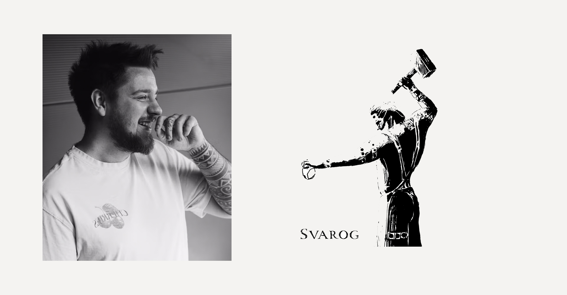 Zdjęcie artysty i logo Svarog